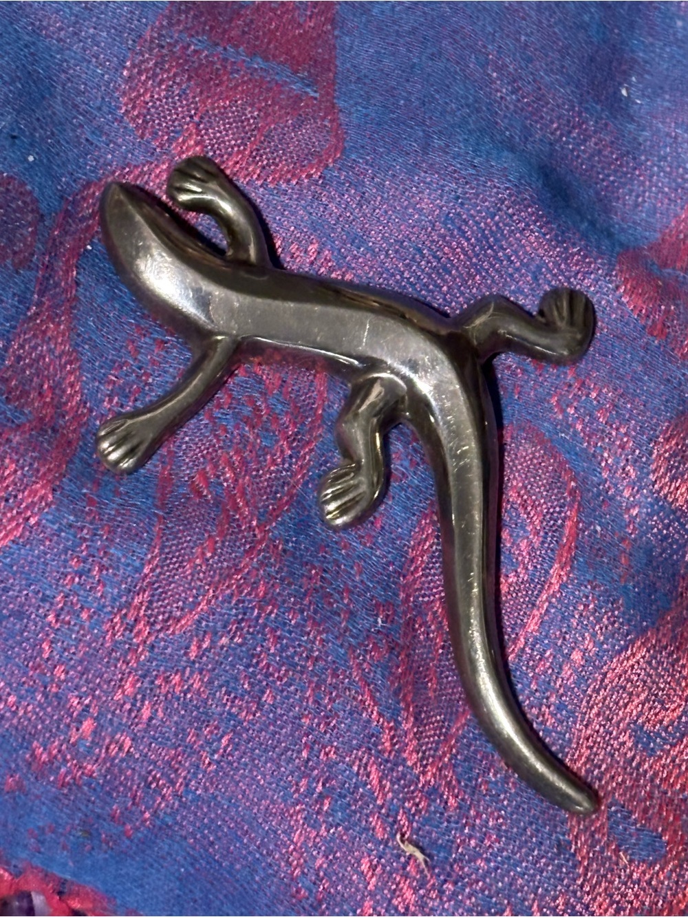 Vintage Modernist Sterling Silver Lizard 🦎 Brooch